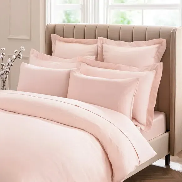 V-Shaped Pillowcase - Blush, Cotton Sateen