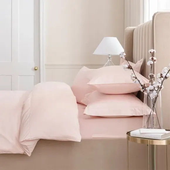 V-Shaped Pillowcase - Blush, Cotton Sateen