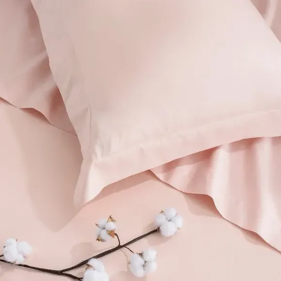 V-Shaped Pillowcase - Blush, Cotton Sateen