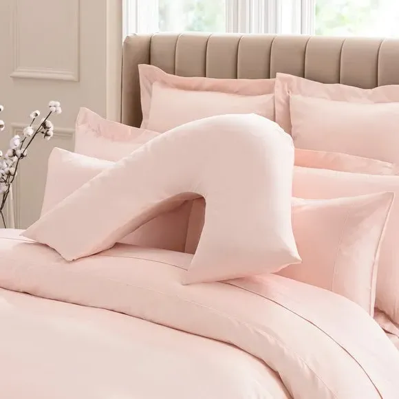 V-Shaped Pillowcase - Blush, Cotton Sateen image