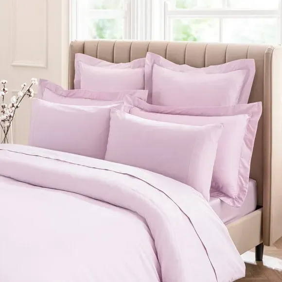 V-Shaped Pillowcase - Mauve, Cotton Sateen