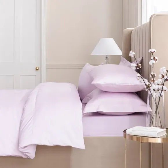 V-Shaped Pillowcase - Mauve, Cotton Sateen