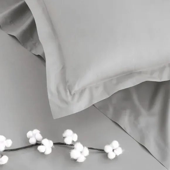V-Shaped Pillowcase - Slate, Cotton Sateen