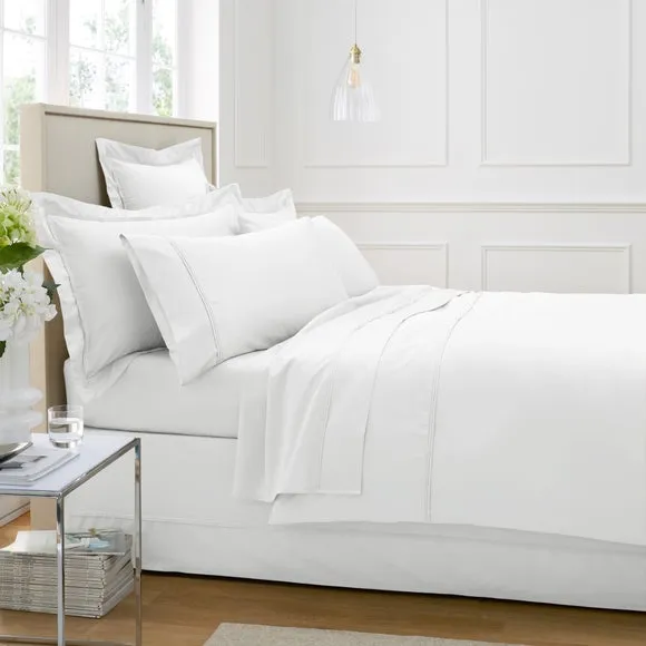 Valance Sheet 500 Thread Count - White, Cotton