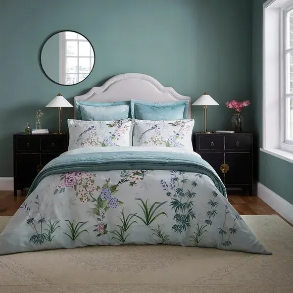 Velvet Bedspread - Seafoam, Recycled Polyester