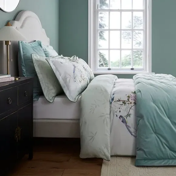 Velvet Bedspread - Seafoam, Recycled Polyester