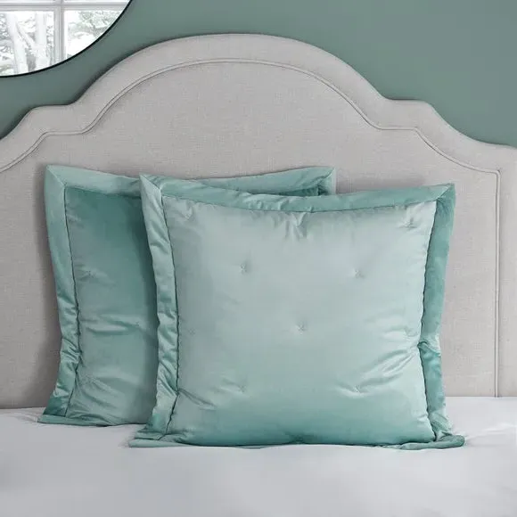 Velvet Pillowsham with Zip - Seafoam, Polyester image
