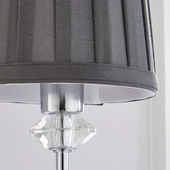 Wall Light with Crystal Detail - Grey, Chrome