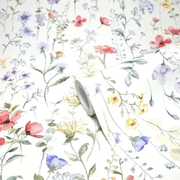 Wildflowers Wallpaper - Multicolor, Matt Finish