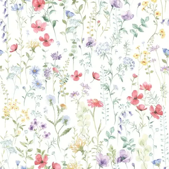 Wildflowers Wallpaper - Multicolor, Matt Finish