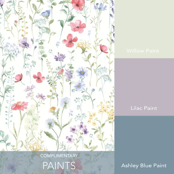 Wildflowers Wallpaper - Multicolor, Matt Finish