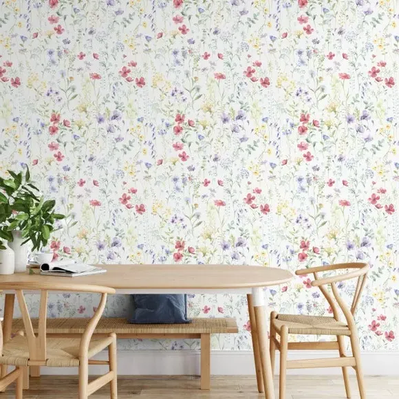 Wildflowers Wallpaper - Multicolor, Matt Finish