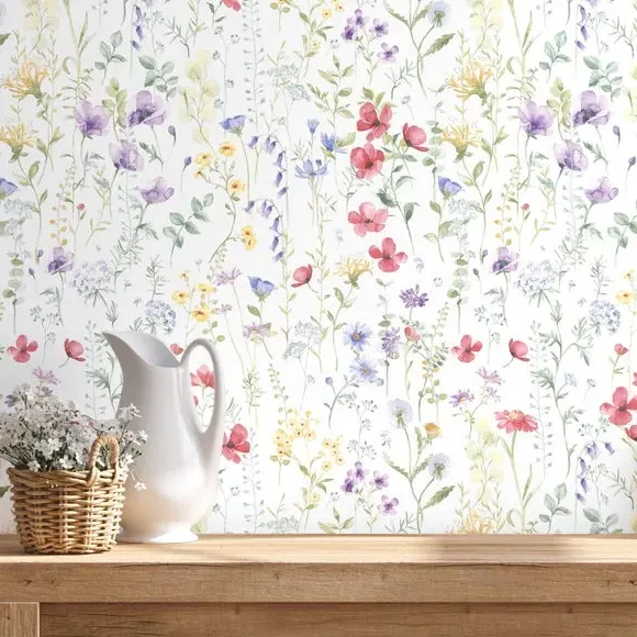 Wildflowers Wallpaper - Multicolor, Matt Finish