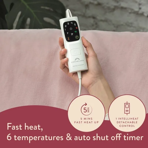 Heated Throw Blanket with Timer - Pink, Velvet
