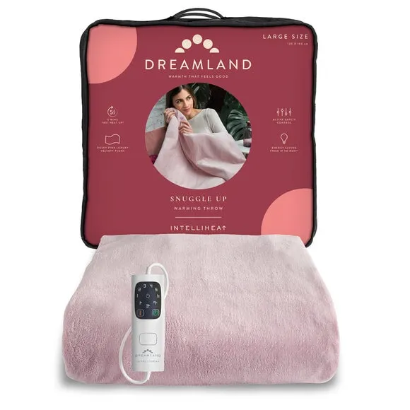 Heated Throw Blanket with Timer - Pink, Velvet
