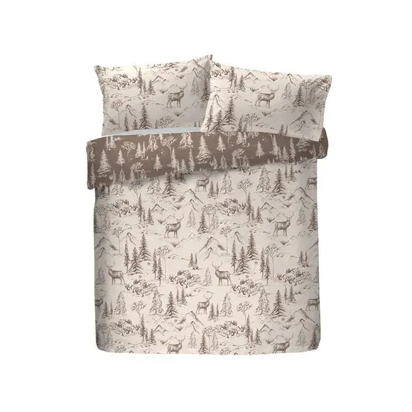 Alpine Stag Duvet Cover Set - Natural, Cotton