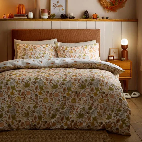 Autumn Foliage Duvet Set - Natural, Polycotton image