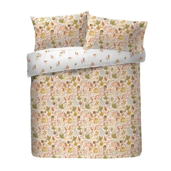Autumn Foliage Duvet Set - Natural, Polycotton