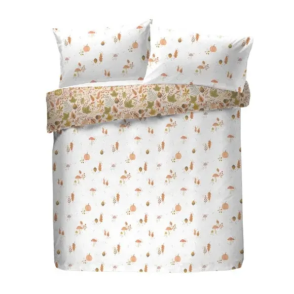 Autumn Foliage Duvet Set - Natural, Polycotton