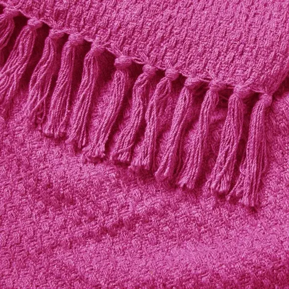Basket Weave Bedspread - Pink, Cotton