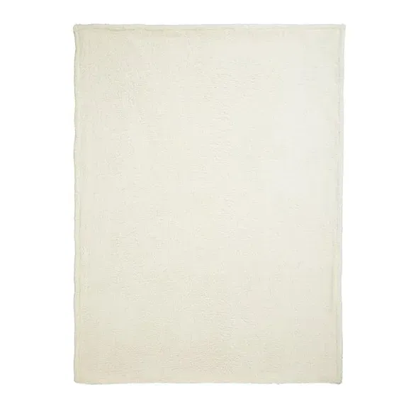 Check Throw Blanket with Sherpa Lining - Green