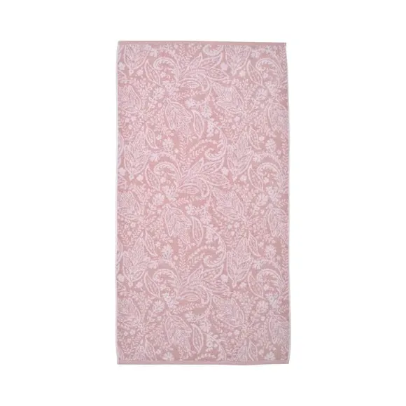 Cotton Towel with Jacquard Design - Pink