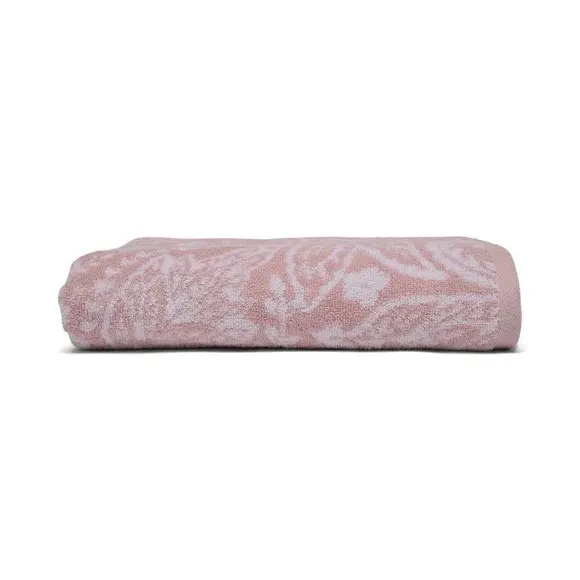 Cotton Towel with Jacquard Design - Pink image