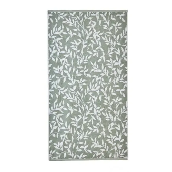 Cotton Towel with Jacquard Design - Sage