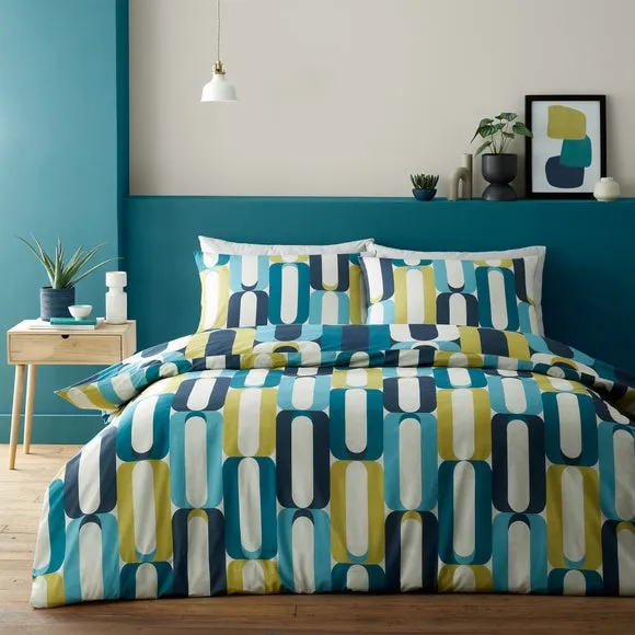 Duvet Cover & Pillowcase Set - Blue, Polycotton
