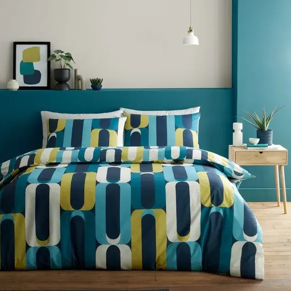 Duvet Cover & Pillowcase Set - Blue, Polycotton