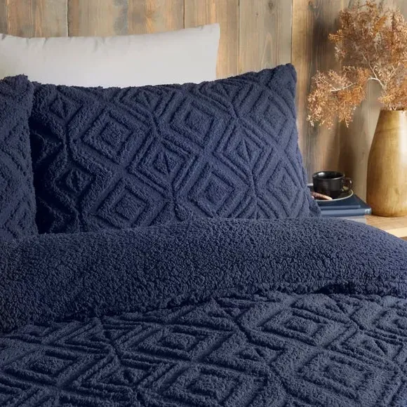 Duvet Cover & Pillowcase Set - Blue, Polyester