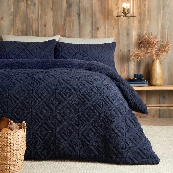 Duvet Cover & Pillowcase Set - Blue, Polyester