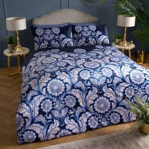 Duvet Cover & Pillowcase Set - Blue, Polyester