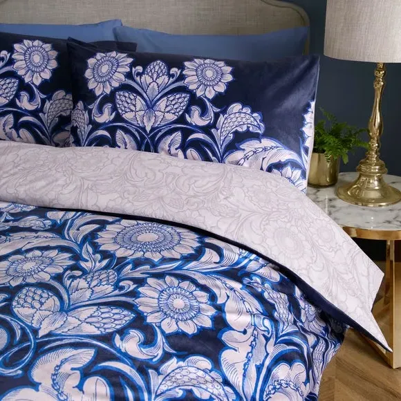 Duvet Cover & Pillowcase Set - Blue, Polyester