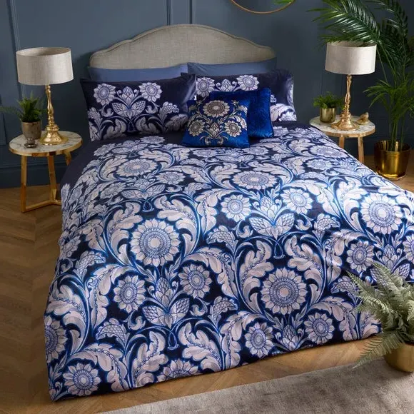 Duvet Cover & Pillowcase Set - Blue, Polyester