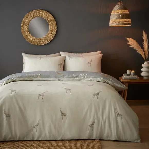 Duvet Cover & Pillowcase Set - Grey, Polycotton