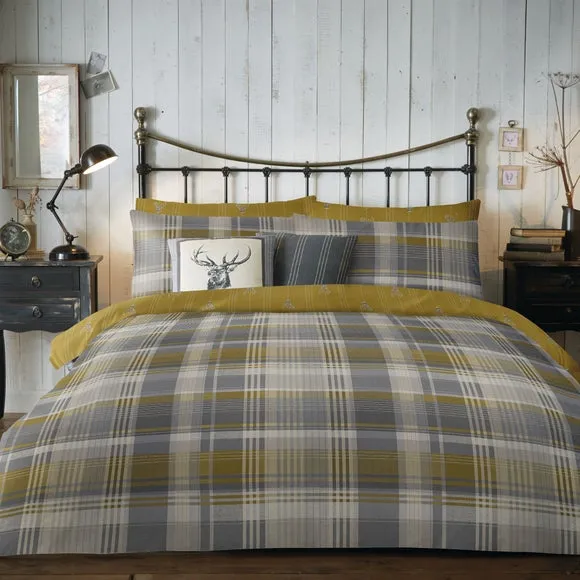 Duvet Cover Set Reversible - Ochre, Cotton