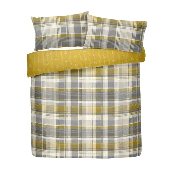 Duvet Cover Set Reversible - Ochre, Cotton
