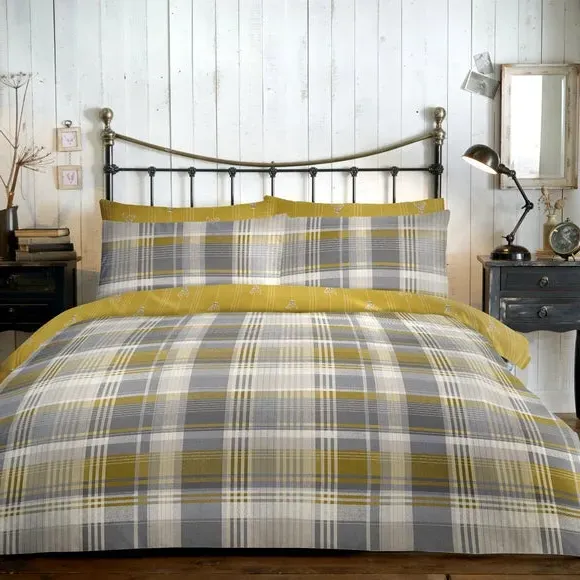 Duvet Cover Set Reversible - Ochre, Cotton