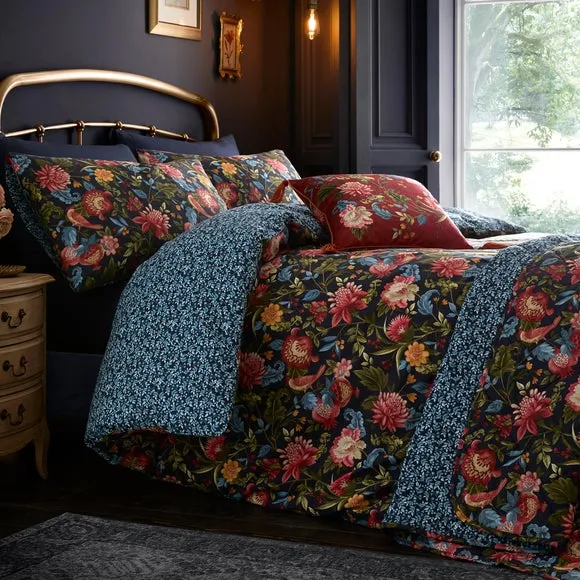 Duvet Cover Set with Pillowcase - Blue, Cotton