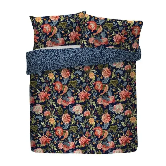 Duvet Cover Set with Pillowcase - Blue, Cotton