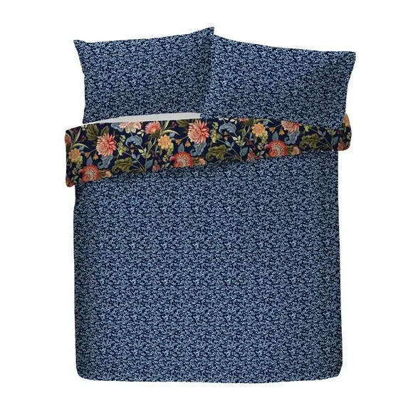 Duvet Cover Set with Pillowcase - Blue, Cotton