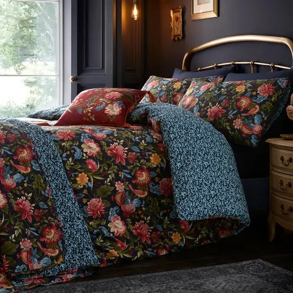 Duvet Cover Set with Pillowcase - Blue, Cotton