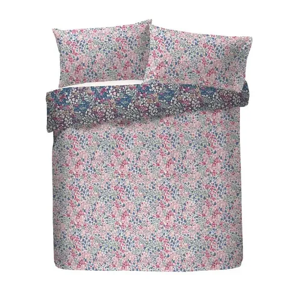 Duvet Cover Set with Pillowcase - Blue, Polycotton