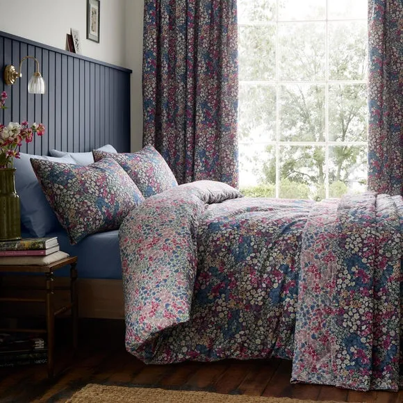 Duvet Cover Set with Pillowcase - Blue, Polycotton