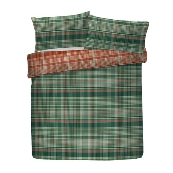 Duvet Cover Set with Pillowcase - Green, Cotton