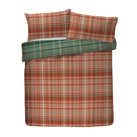 Duvet Cover Set with Pillowcase - Green, Cotton