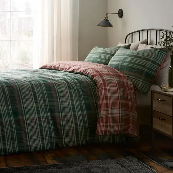 Duvet Cover Set with Pillowcase - Green, Cotton image