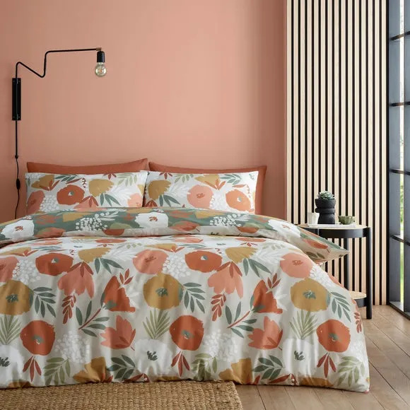 Duvet Cover Set with Pillowcase - Green, Polycotton