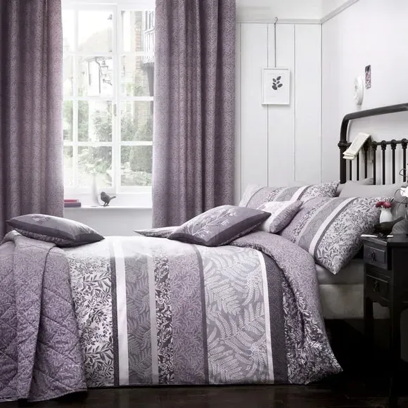 Duvet Cover Set with Pillowcase - Purple, Polycotton